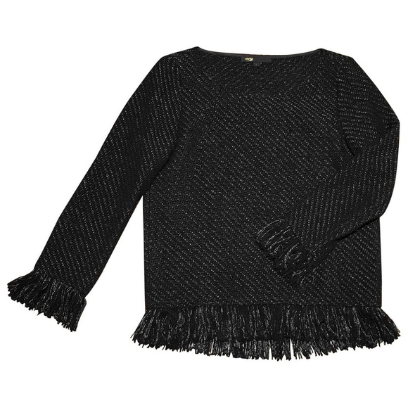 Maje Sweaters - Maje Metallic Tweed Knit Top